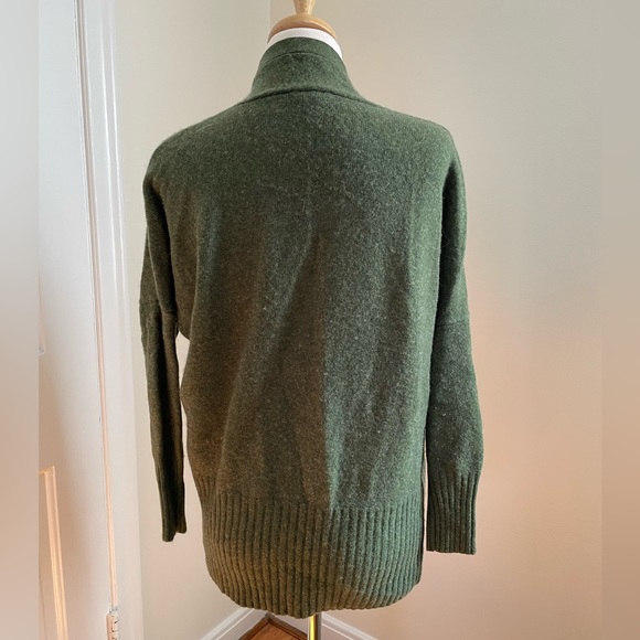 J. Crew Green Wool Cashmere Cardigan - Picture 4 of 6